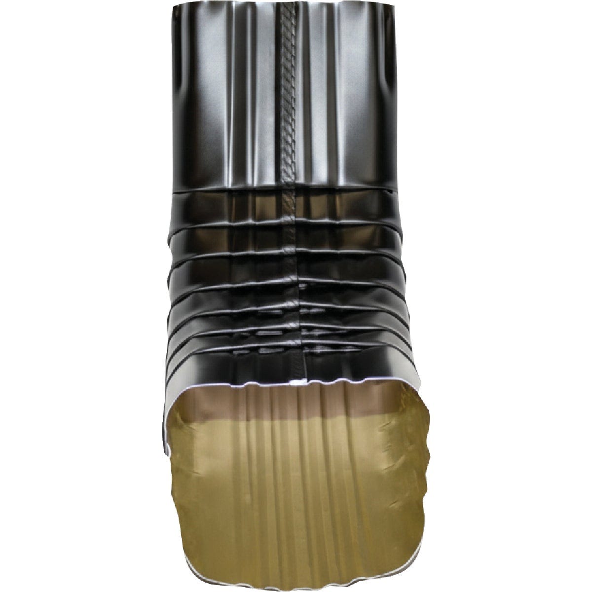 Spectra Metals 3 In. x 4 In. Aluminum Black Front Downspout Elbow