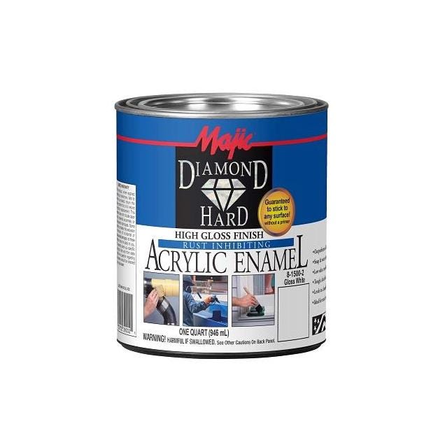 Majic Diamondhard Anti-Rust Acrylic Enamel Paint, High Gloss White, 1 Qt.