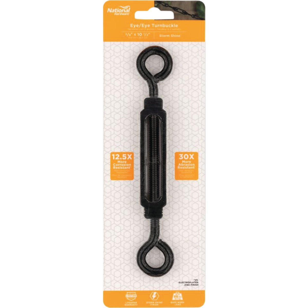 National Hardware 3/8 In. x 10-1/2 In. Turnbuckle Eye/Eye - photo 2 National Hardware 3/8 In. x 10-1/2 In. Turnbuckle Eye/Eye - photo 2