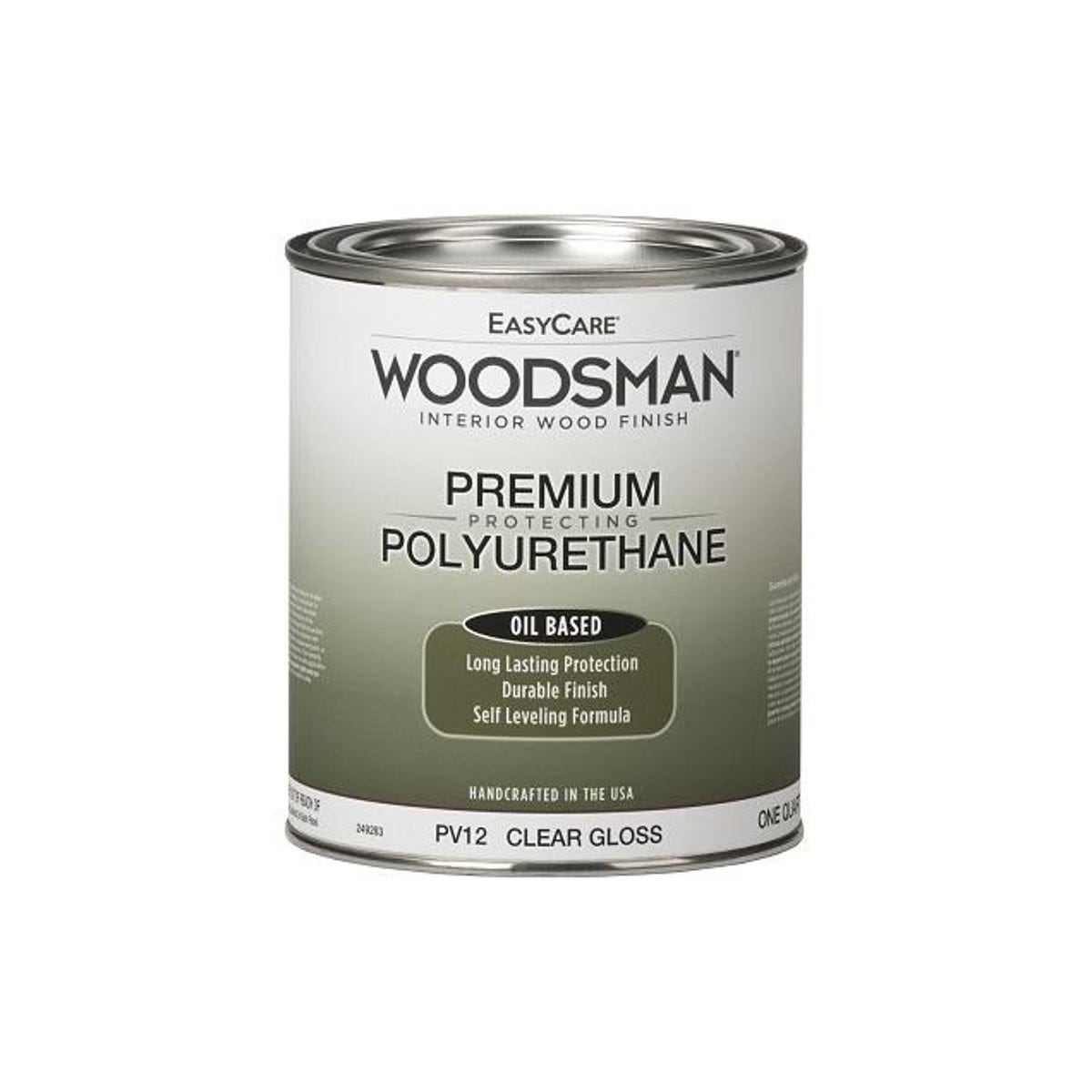 EasyCare Woodsman Fast Dry 1 Qt. Oil Base Varnish Polyurethane Interior Wood Finish, Clear Gloss