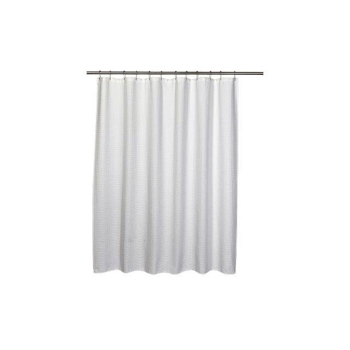 Moda At Home White Poly/Cotton Quaker Waffle Shower Curtain