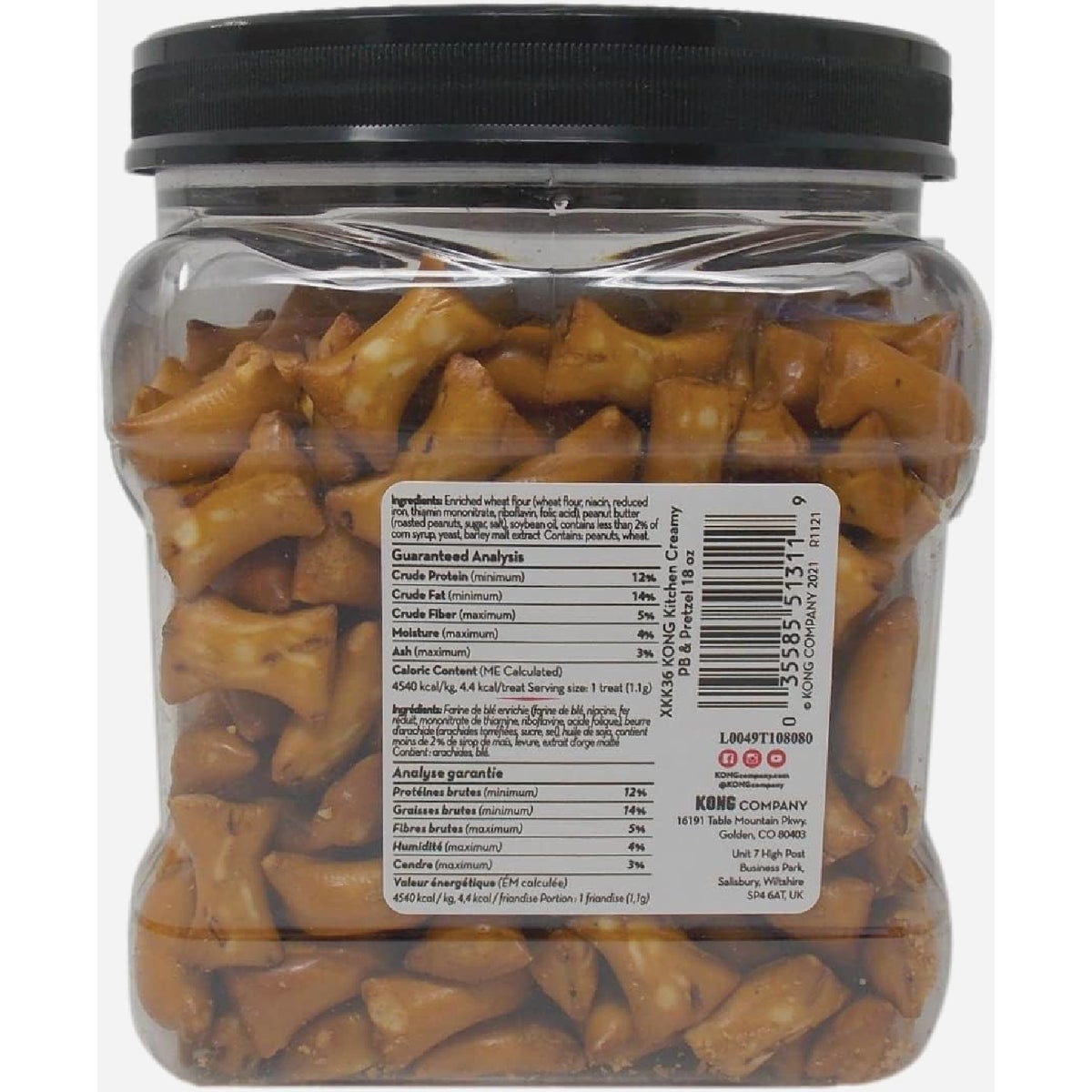 Kong Kitchen 18 Oz. Peanut Butter & Pretzel Crunchy Dog Treats - photo 2