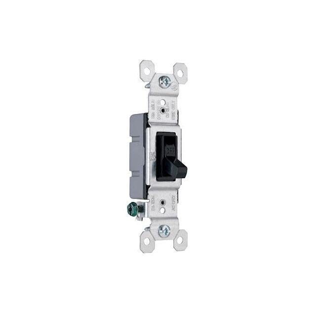 Legrand Pass & Seymour 15A Black Standard Single Pole Toggle Switch