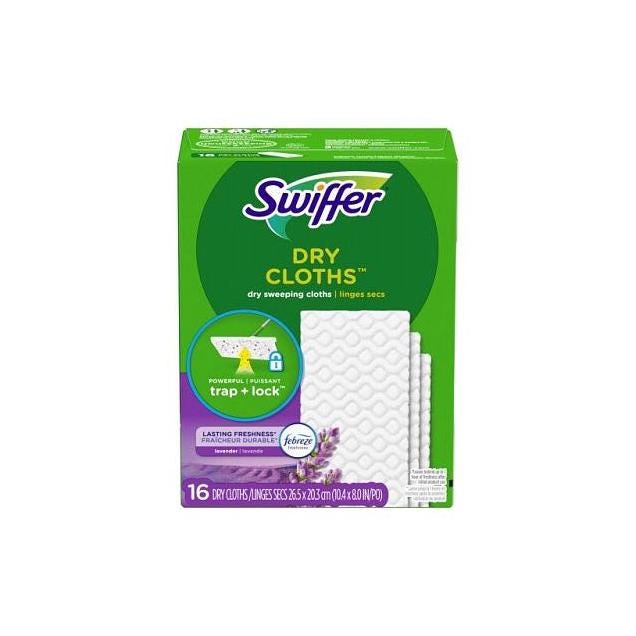 Swiffer Sweeper Dry Cloth Mop Refill, Febreze Lavender Scent (16-Count) - photo 3 Swiffer Sweeper Dry Cloth Mop Refill, Febreze Lavender Scent (16-Count) - photo 3