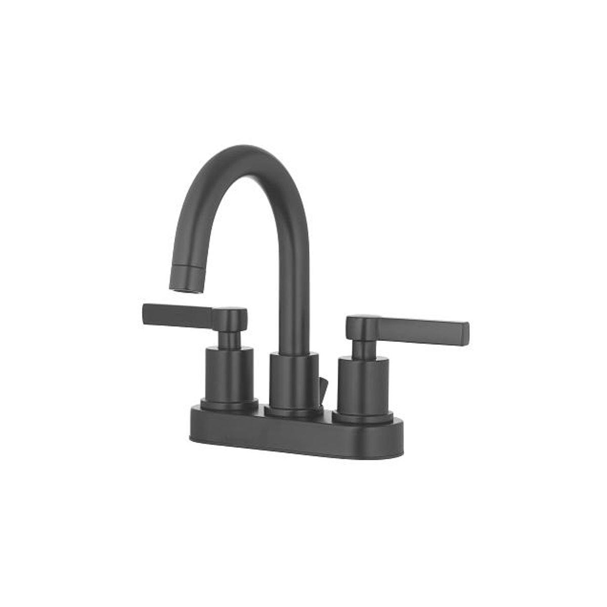 HomePointe 2-Handle Matte Black Bathroom Faucet