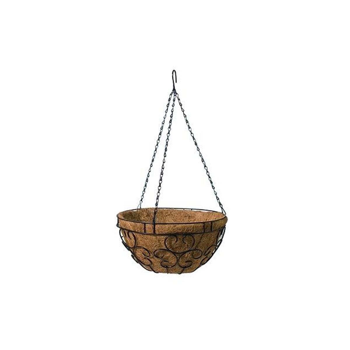 Green Thumb 14 In. Black Hanging Plant Basket Green Thumb 14 In. Black Hanging Plant Basket
