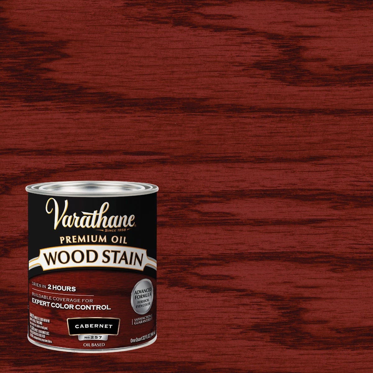 Varathane Premium Oil-Based Interior Wood Stain, Cabernet, 1 Qt. - photo 2 Varathane Premium Oil-Based Interior Wood Stain, Cabernet, 1 Qt. - photo 2