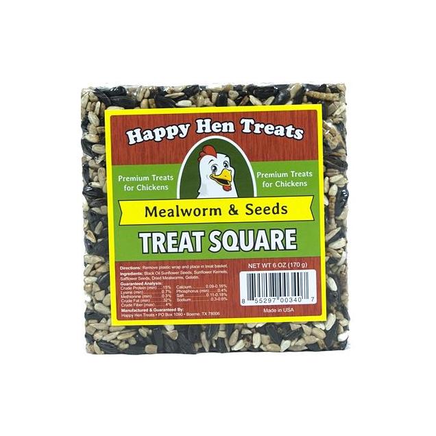 Happy Hen Treats 6 Oz. Mealworm & Seed Squares Poultry Treats Happy Hen Treats 6 Oz. Mealworm & Seed Squares Poultry Treats