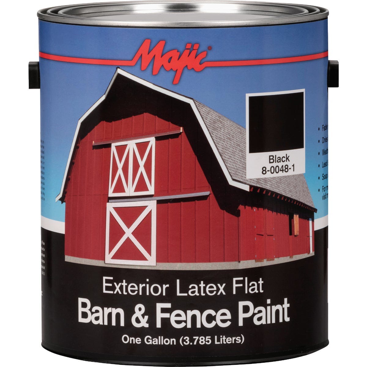 MAJIC Barn & Fence Exterior Latex Flat Paint, Black, 1 Gal. - photo 2 MAJIC Barn & Fence Exterior Latex Flat Paint, Black, 1 Gal. - photo 2