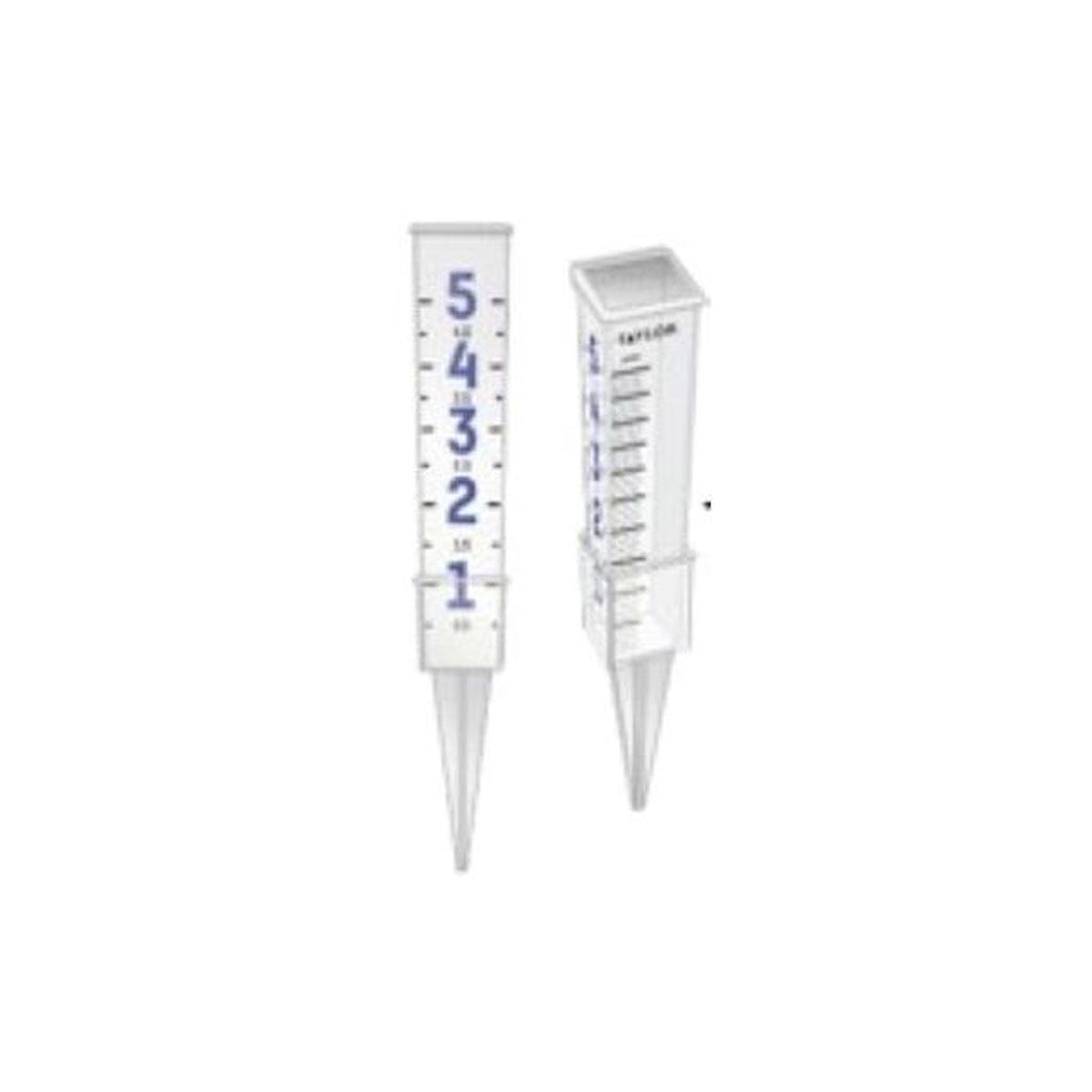 Taylor 5 In. Capacity Clear Plastic Square Cylinder Rain Gauge