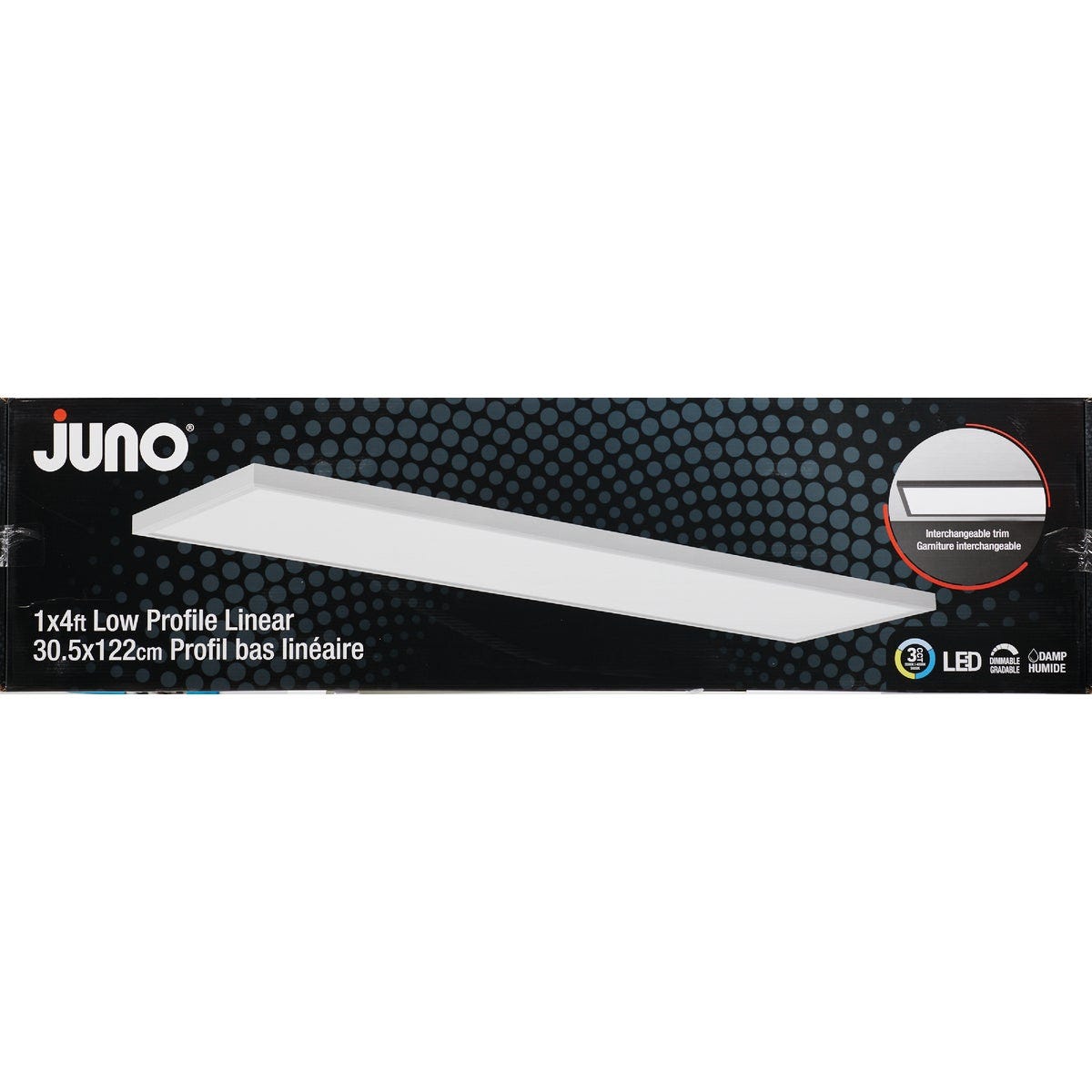 Juno 1 Ft. x 4 Ft. CCT LED Flat Panel Utility Surface Mount Ceiling Fixture with Interchangeable Trim - photo 2 Juno 1 Ft. x 4 Ft. CCT LED Flat Panel Utility Surface Mount Ceiling Fixture with Interchangeable Trim - photo 2
