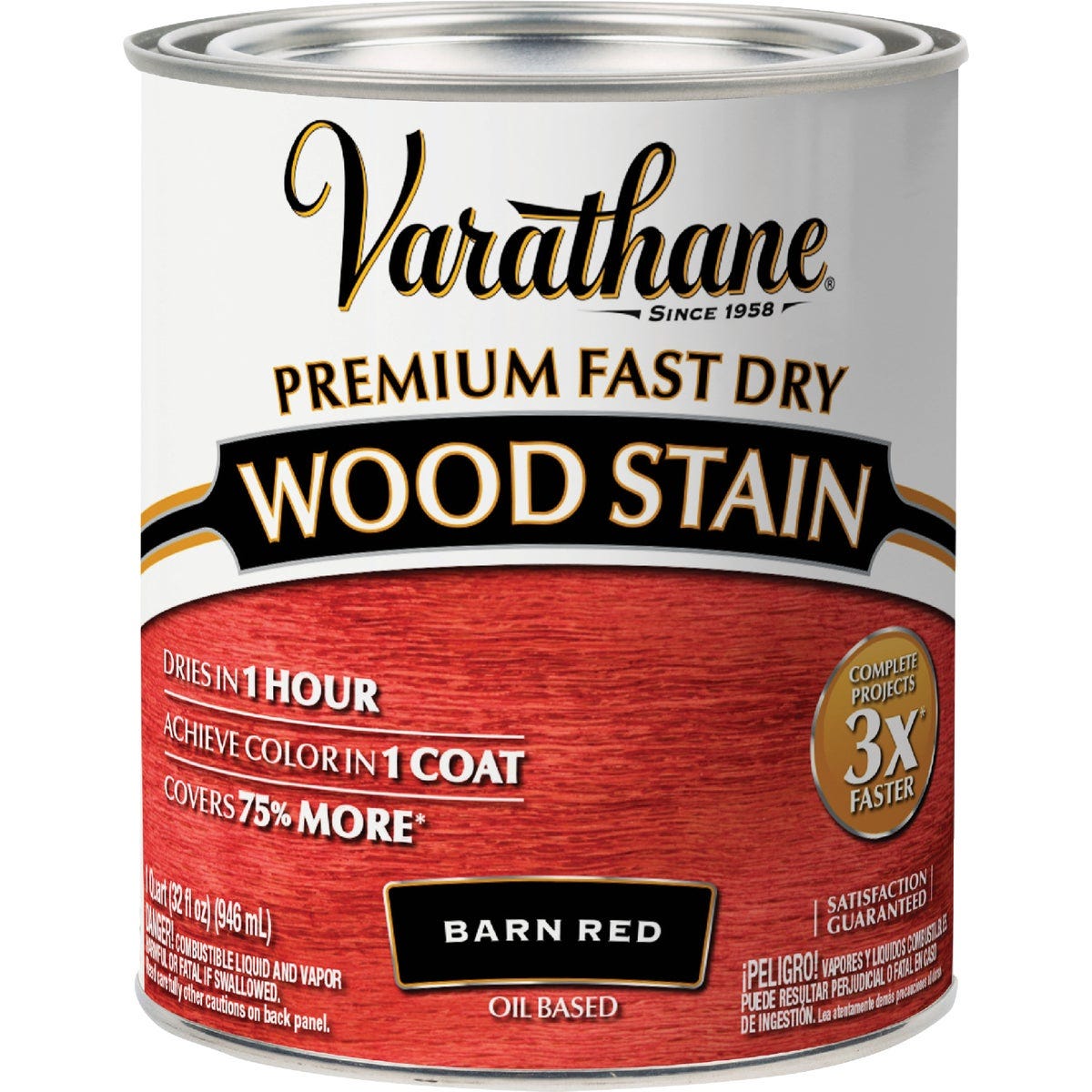 Varathane Fast Dry Barn Red Urethane Modified Alkyd Interior Wood Stain, 1 Qt. - photo 2 Varathane Fast Dry Barn Red Urethane Modified Alkyd Interior Wood Stain, 1 Qt. - photo 2