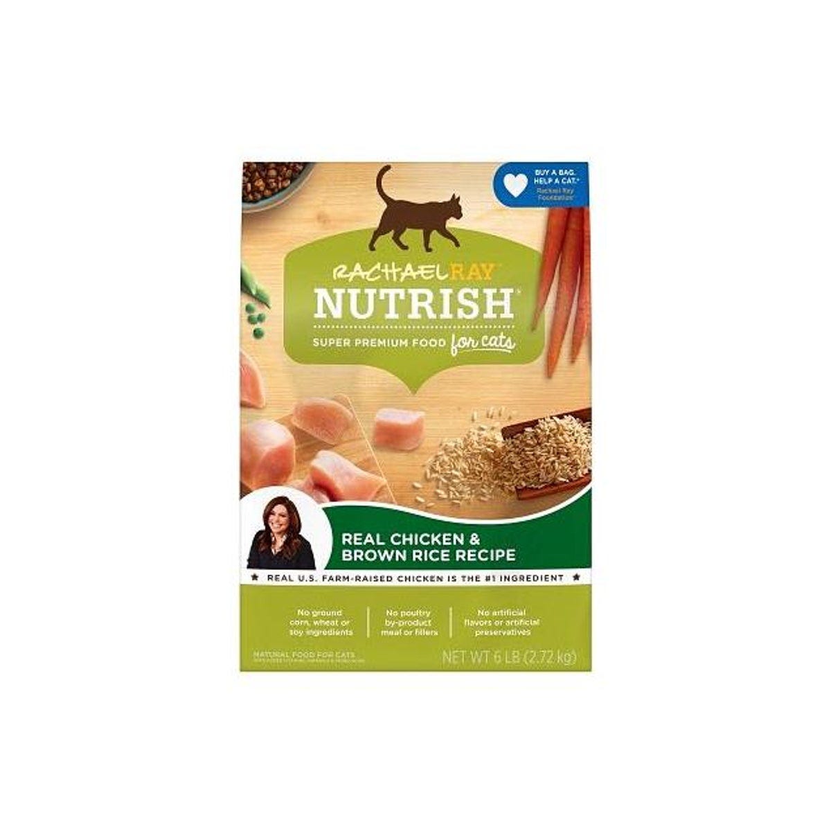 Rachael Ray Nutrish 6 Lb. Chicken & Brown Rice Recipe Natural Premium Dry Cat Food Rachael Ray Nutrish 6 Lb. Chicken & Brown Rice Recipe Natural Premium Dry Cat Food