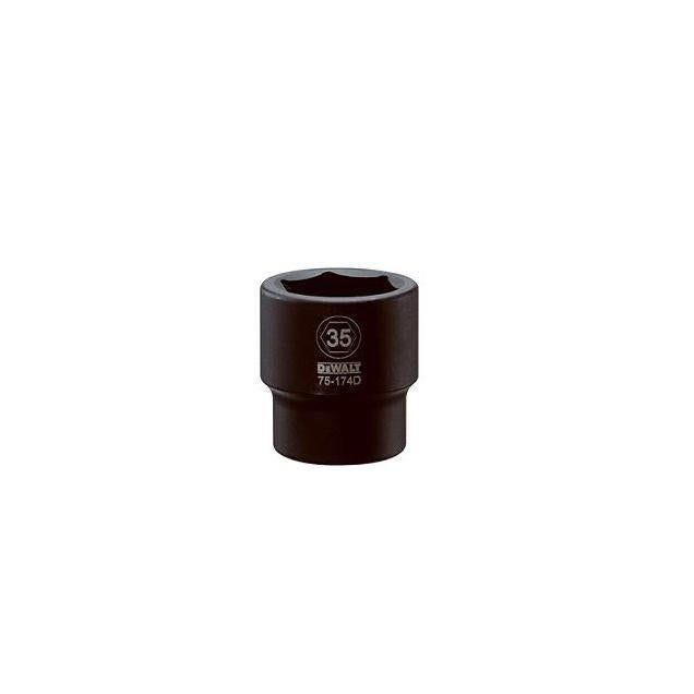 DEWALT 3/4 In. Drive 35mm 6-Point Shallow Metric Impact Socket