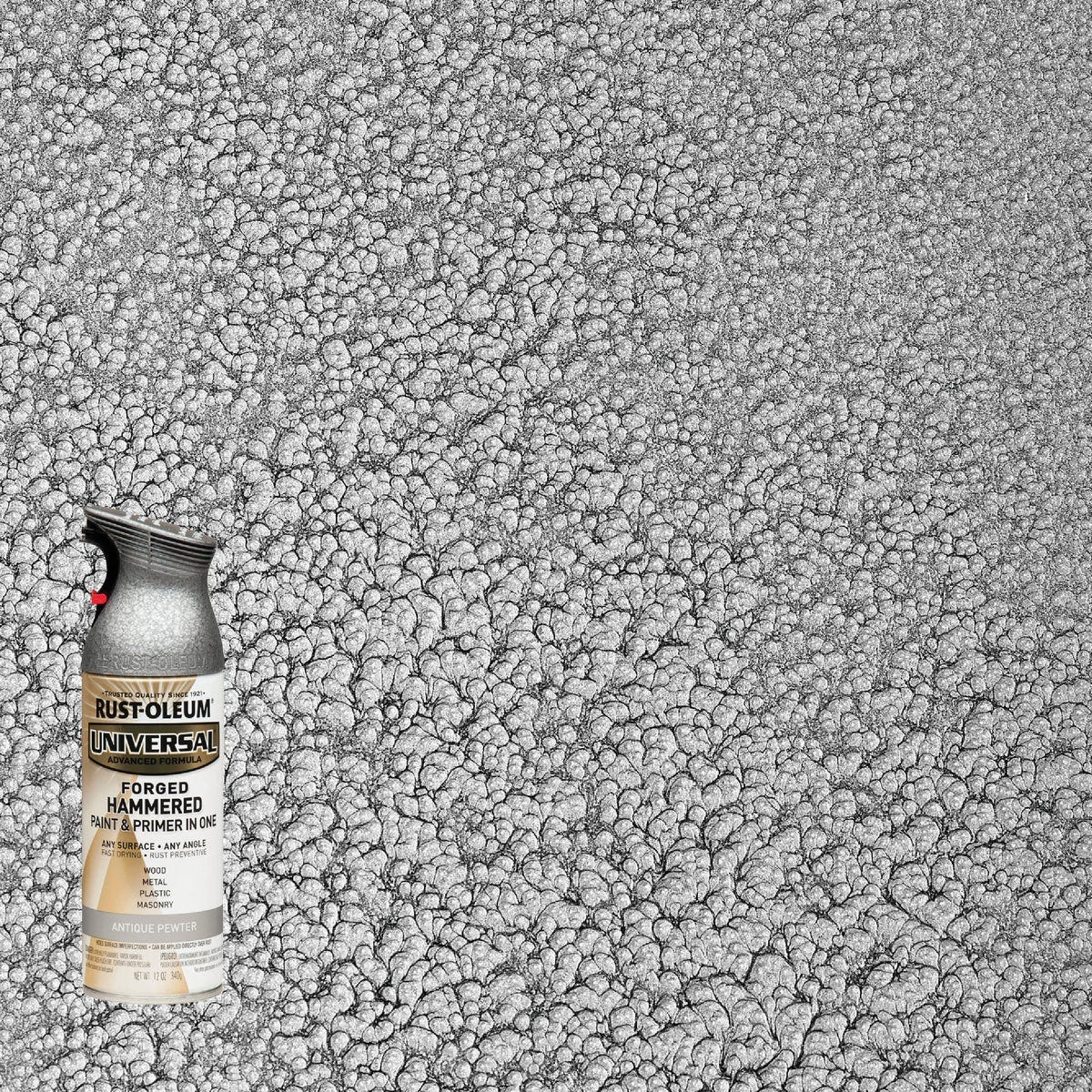 Rust-Oleum Universal 12 Oz. Forged Hammered Antique Pewter Spray Paint - photo 4 Rust-Oleum Universal 12 Oz. Forged Hammered Antique Pewter Spray Paint - photo 4