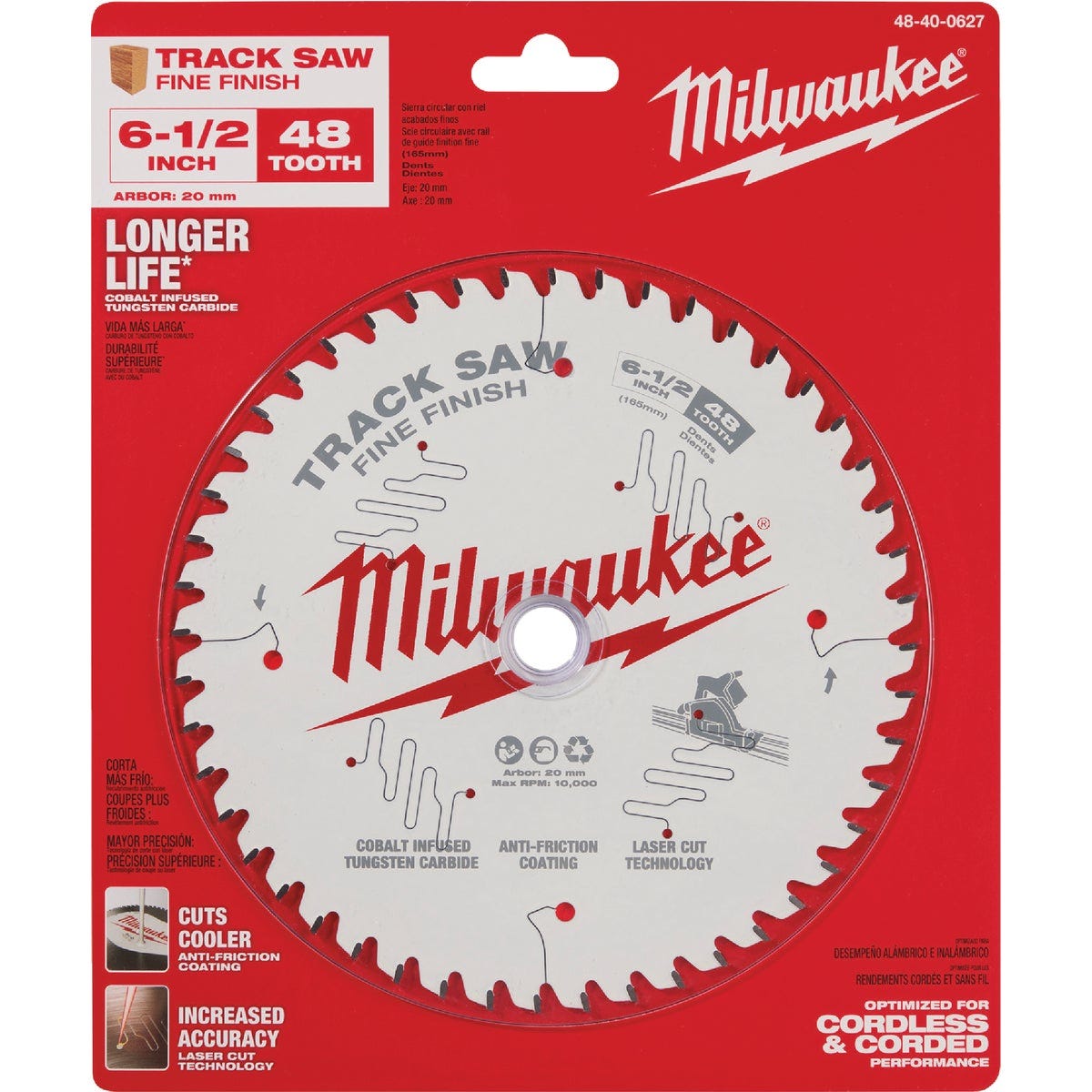 Milwaukee 6-1/2 In. 48-Tooth Fine Finish Track Saw Blade - photo 2 Milwaukee 6-1/2 In. 48-Tooth Fine Finish Track Saw Blade - photo 2