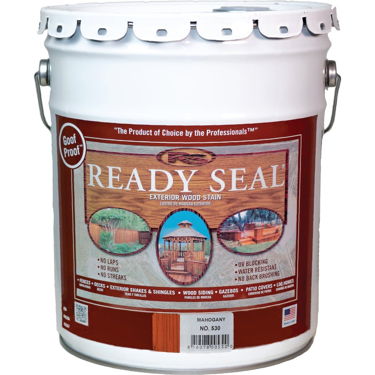 Ready Seal 530 Exterior Wood Stain and Sealer, Mahogany, 5 Gal. - photo 2