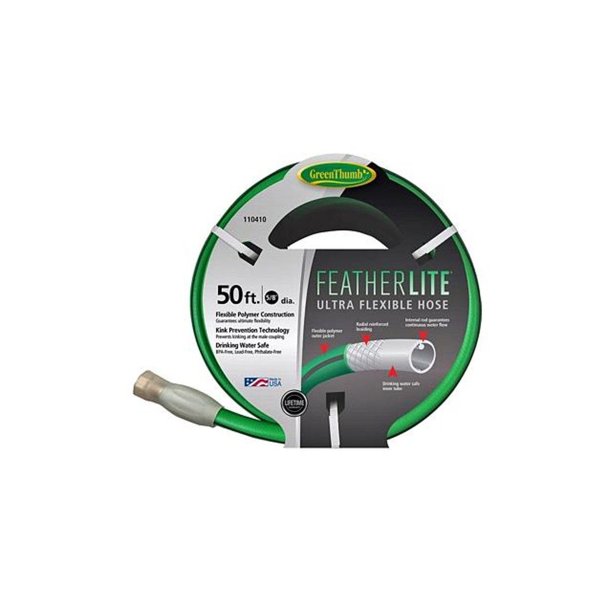 Green Thumb 5/8 In. Dia. x 50 Ft. L. FeatherLite Ultra-Flexible Anti-Kink Garden Hose