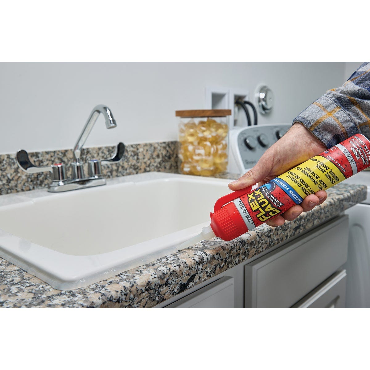 Flex Caulk 6.5 Oz. Clear Silicone Caulk Cartridge With Adjustable Nozzle - photo 4 Flex Caulk 6.5 Oz. Clear Silicone Caulk Cartridge With Adjustable Nozzle - photo 4