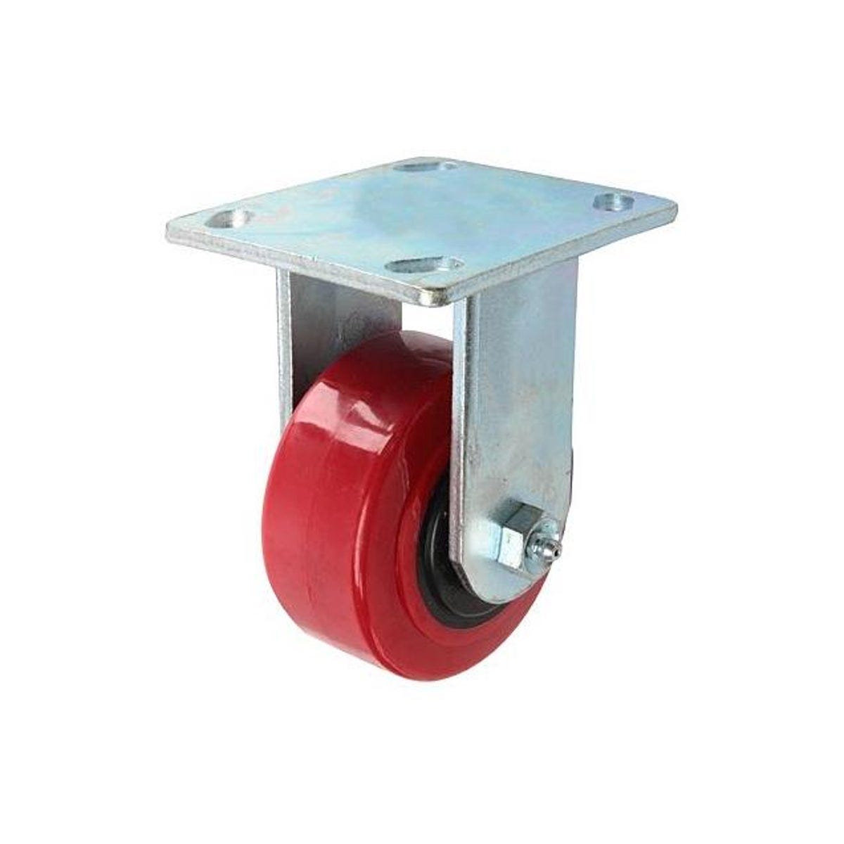 Richelieu 4 In. Red Poly Rigid Plate Caster