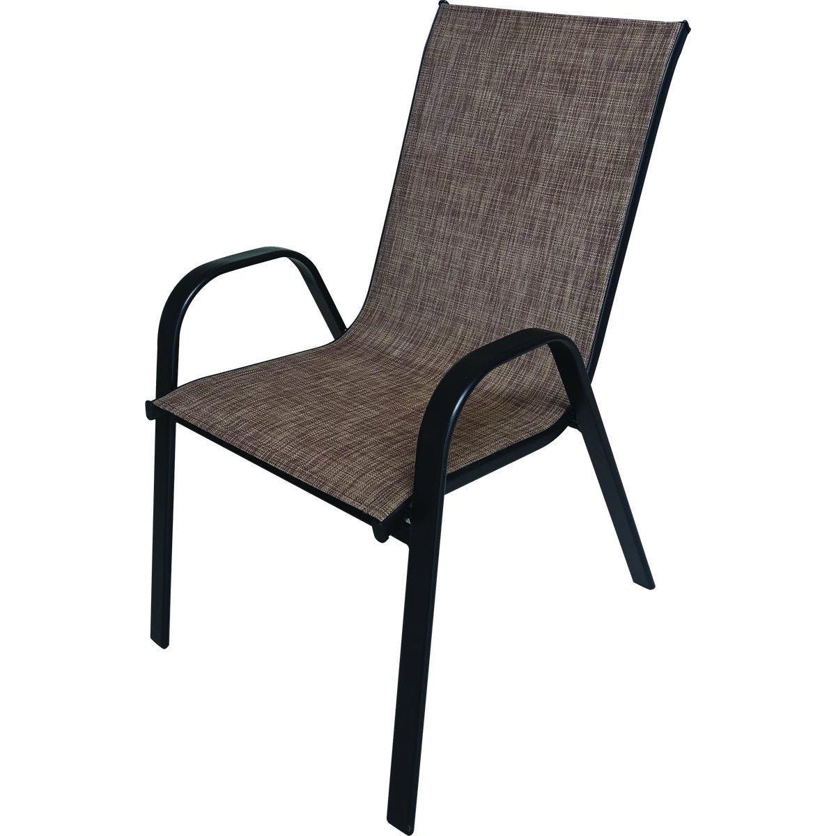 Sun-Ray Mocha Sling Outdoor Stackable Chair Sun-Ray Mocha Sling Outdoor Stackable Chair
