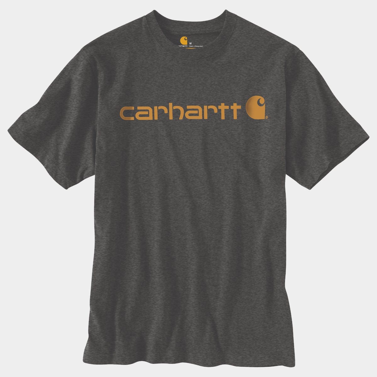Carhartt Men's S Regular Carbon Heather Heavyweight Short Sleeve Logo Graphic T-Shirt, Loose Fit Carhartt Men's S Regular Carbon Heather Heavyweight Short Sleeve Logo Graphic T-Shirt, Loose Fit