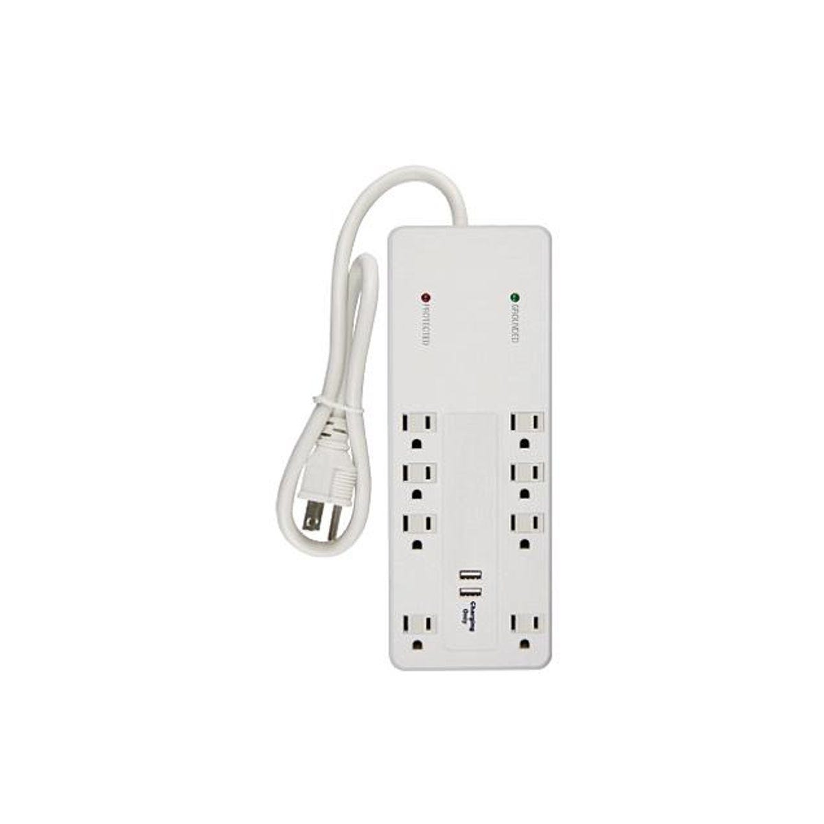 Master Electrician 8-Outlet White Surge Protector Master Electrician 8-Outlet White Surge Protector