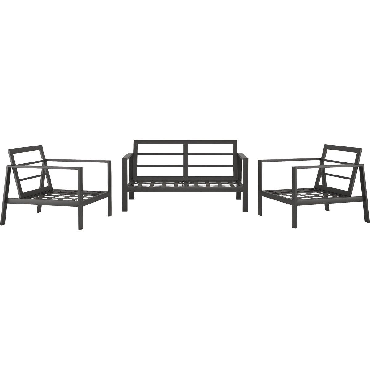 Northcape International Rockton 3-Piece Loveseat Chat Set (Frames Only)
