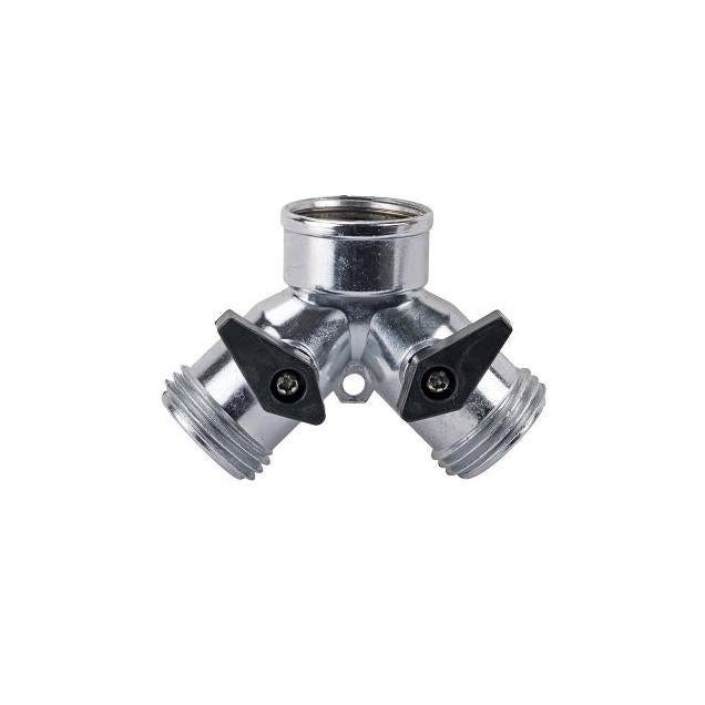 Melnor Metal 2-Way Hose Y Shut Off Valve Melnor Metal 2-Way Hose Y Shut Off Valve