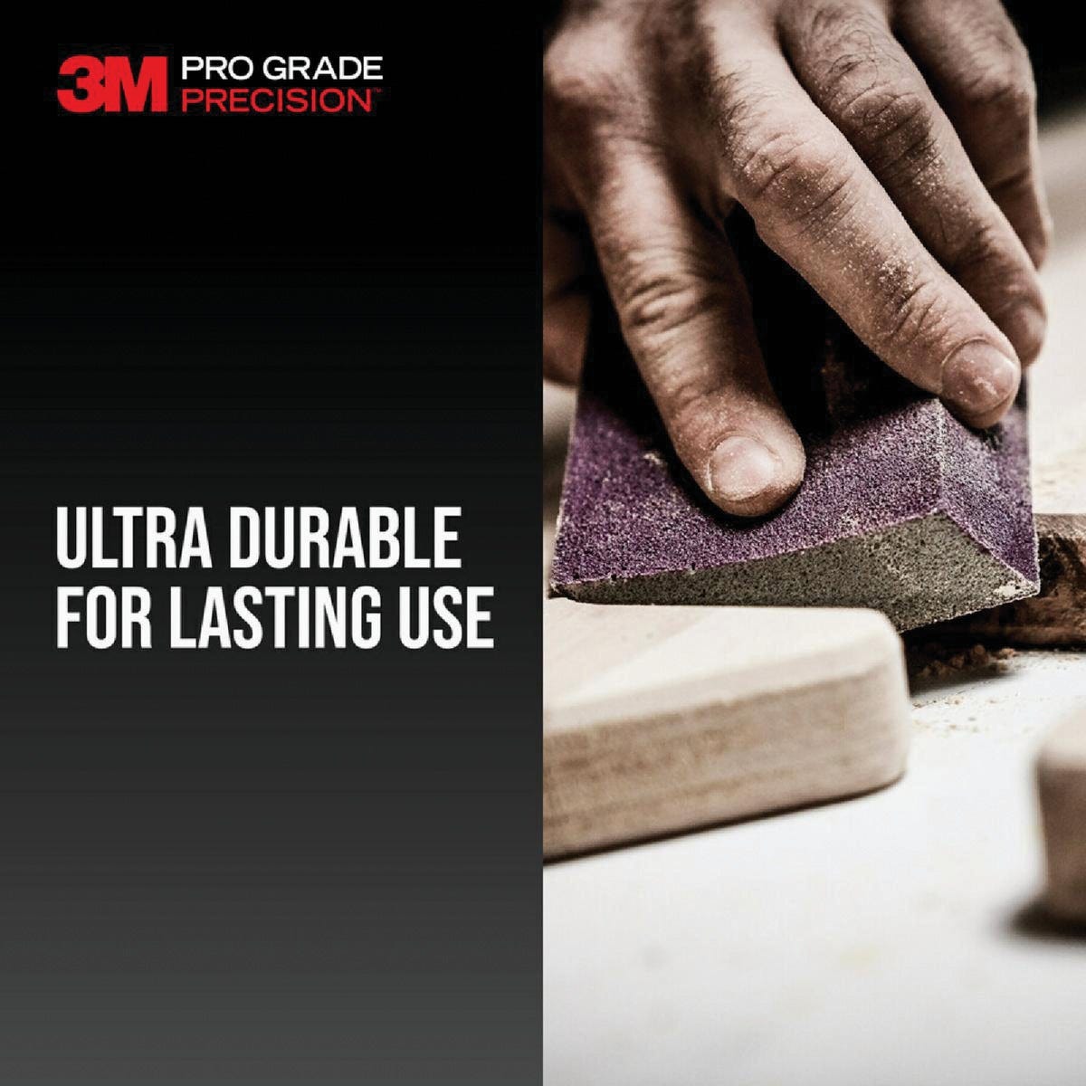 3M Pro Grade Precision 2.5 In. x 4.5 In. x 1 In. 320 Grit Extra Fine 3-in-1 Sanding Sponge - photo 2