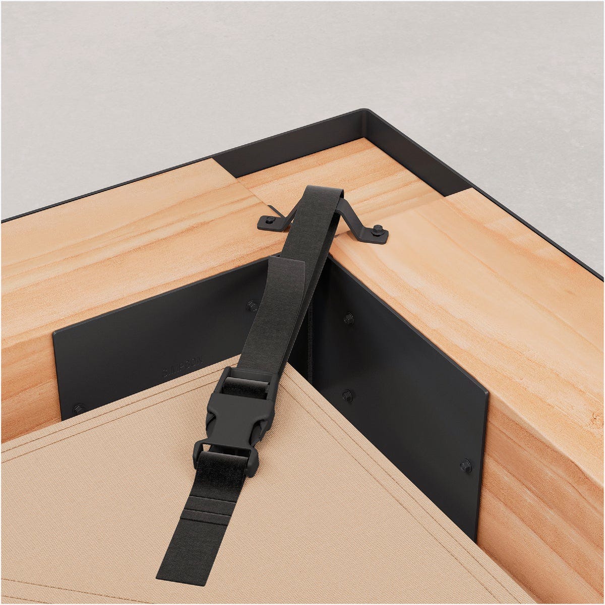 Simpson Strong-Tie Outdoor Accents Sage System Sunshade for 8 Ft. x 8 Ft. Pergola, Tan - photo 6