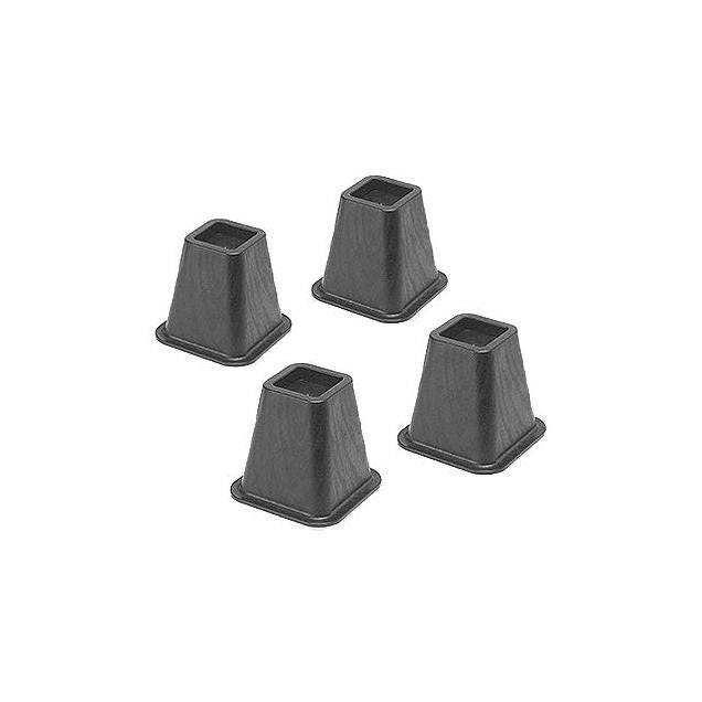 Whitmor 5-1/4 In. Black Bed Riser (4-Pack) Whitmor 5-1/4 In. Black Bed Riser (4-Pack)