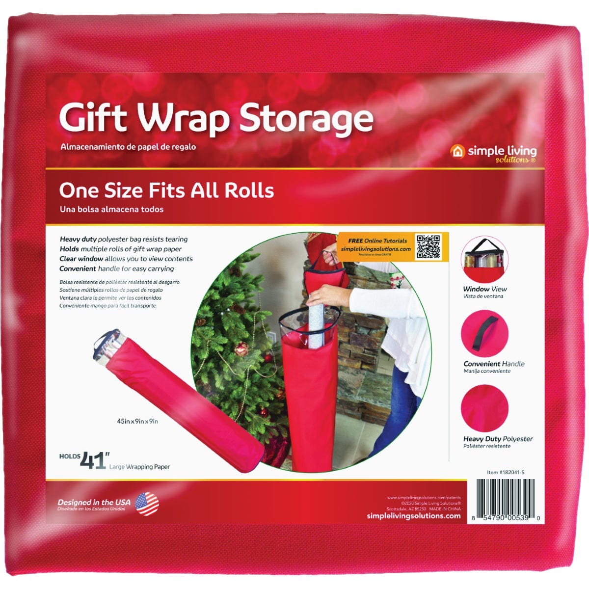Simple Living Solutions Premium Gift Wrap Storage Tube Simple Living Solutions Premium Gift Wrap Storage Tube