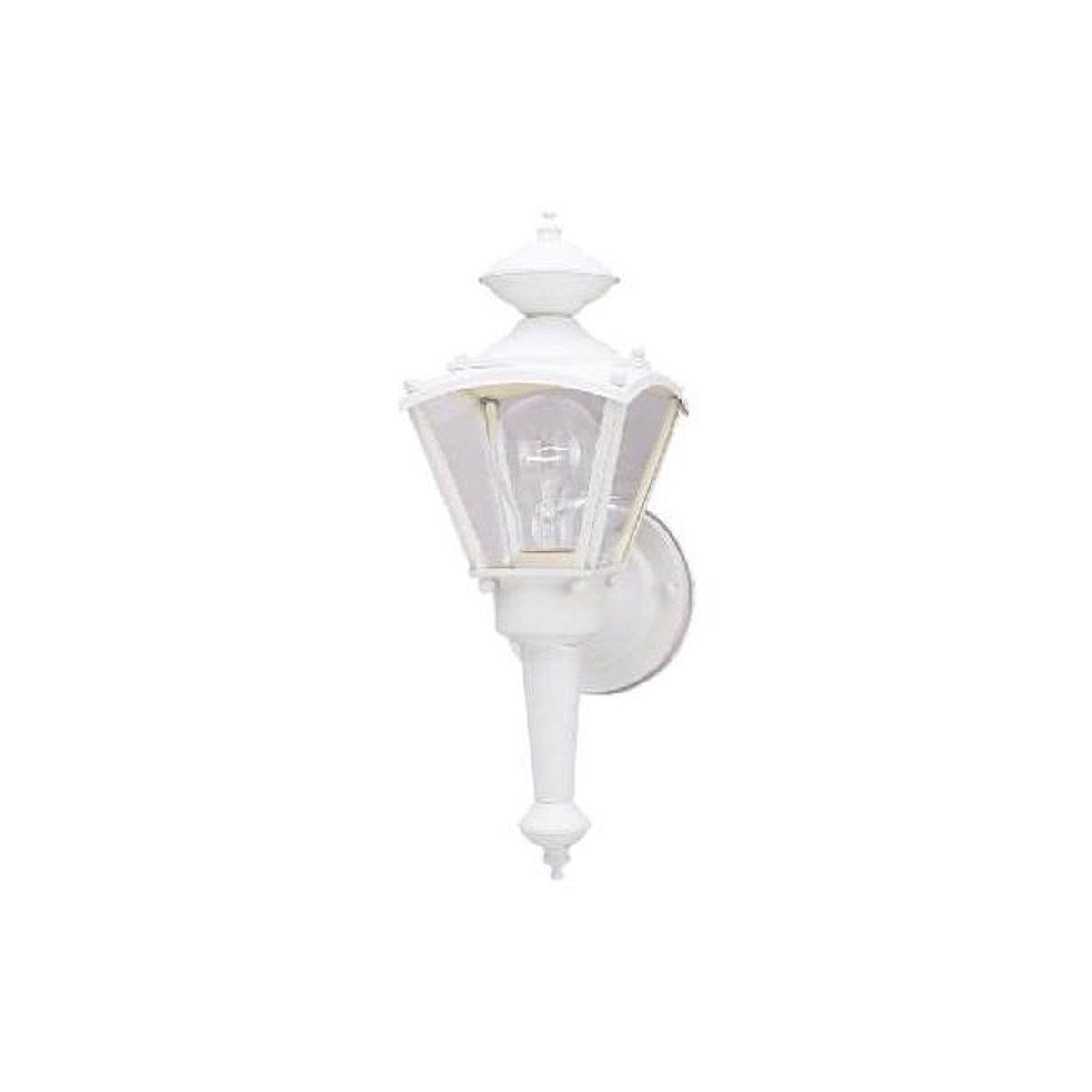 Westinghouse 100W White w/Clear Glass Coach Lantern Outdoor Wall Fixture Westinghouse 100W White w/Clear Glass Coach Lantern Outdoor Wall Fixture