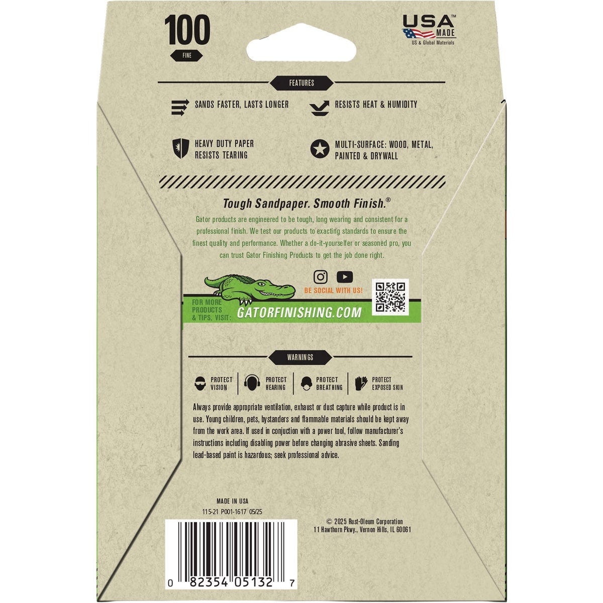 Gator 4.5 In. x 5.5 In. 100-Grit Aluminum Oxide Sandpaper Sheet (25-Pack) - photo 2 Gator 4.5 In. x 5.5 In. 100-Grit Aluminum Oxide Sandpaper Sheet (25-Pack) - photo 2