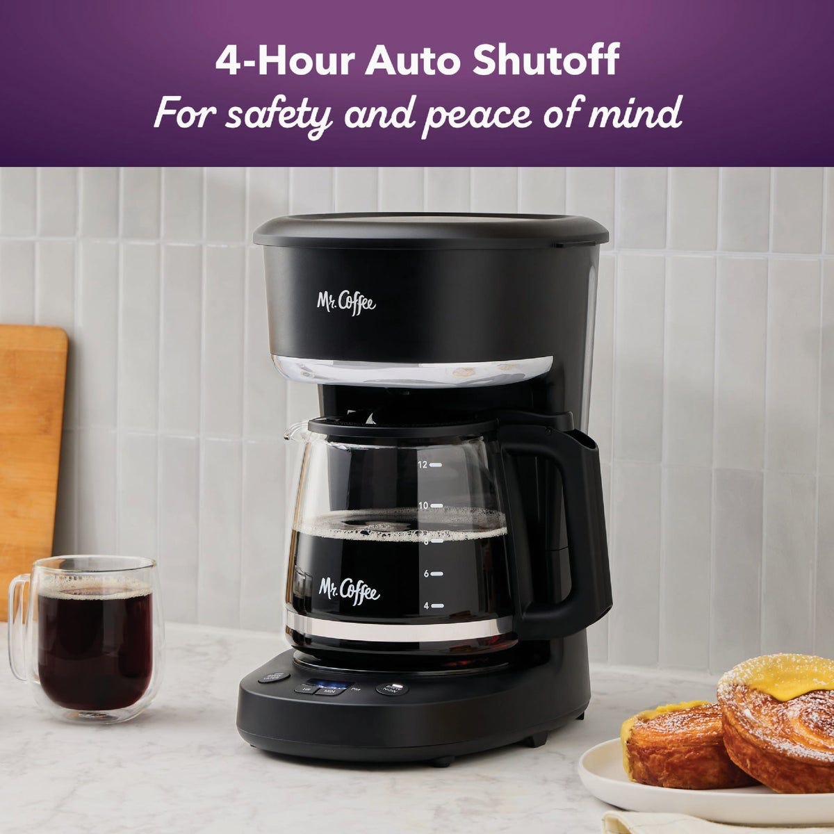 Mr. Coffee Programmable Coffee Maker, 12-Cup Coffee Maker, Black - photo 4