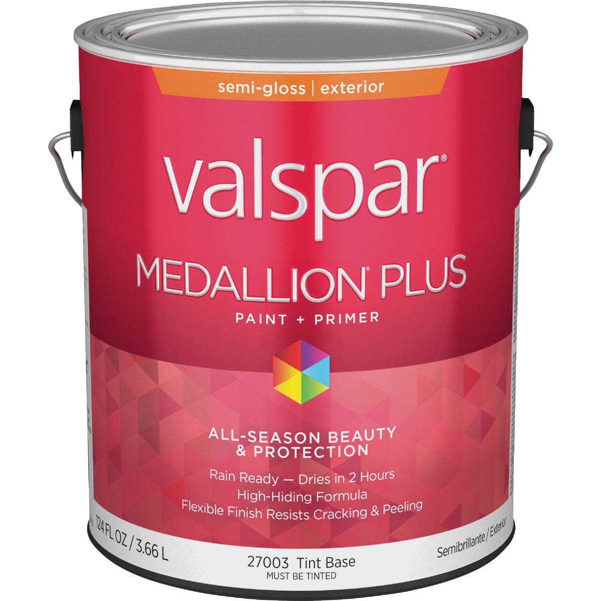 Valspar Medallion Plus Premium Paint & Primer Semi-Gloss Exterior Paint, Tint Base, 1 Gal. Valspar Medallion Plus Premium Paint & Primer Semi-Gloss Exterior Paint, Tint Base, 1 Gal.
