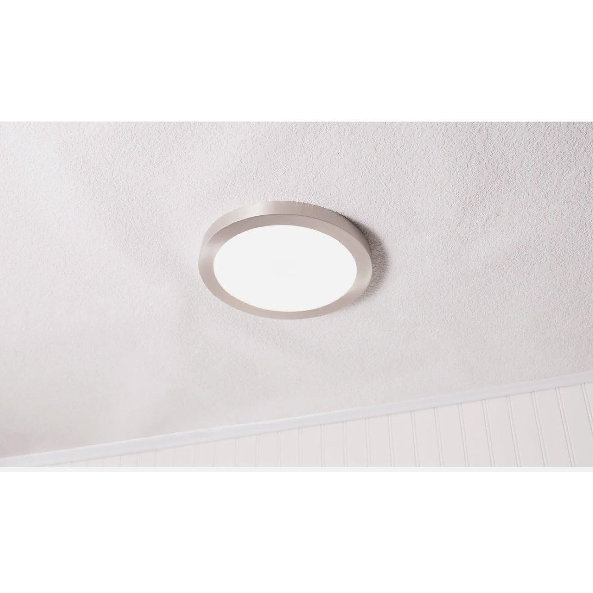 Feit Electric Edge-Lit 15 In. Nickel Round 4-Way LED Flush Mount Light - photo 3