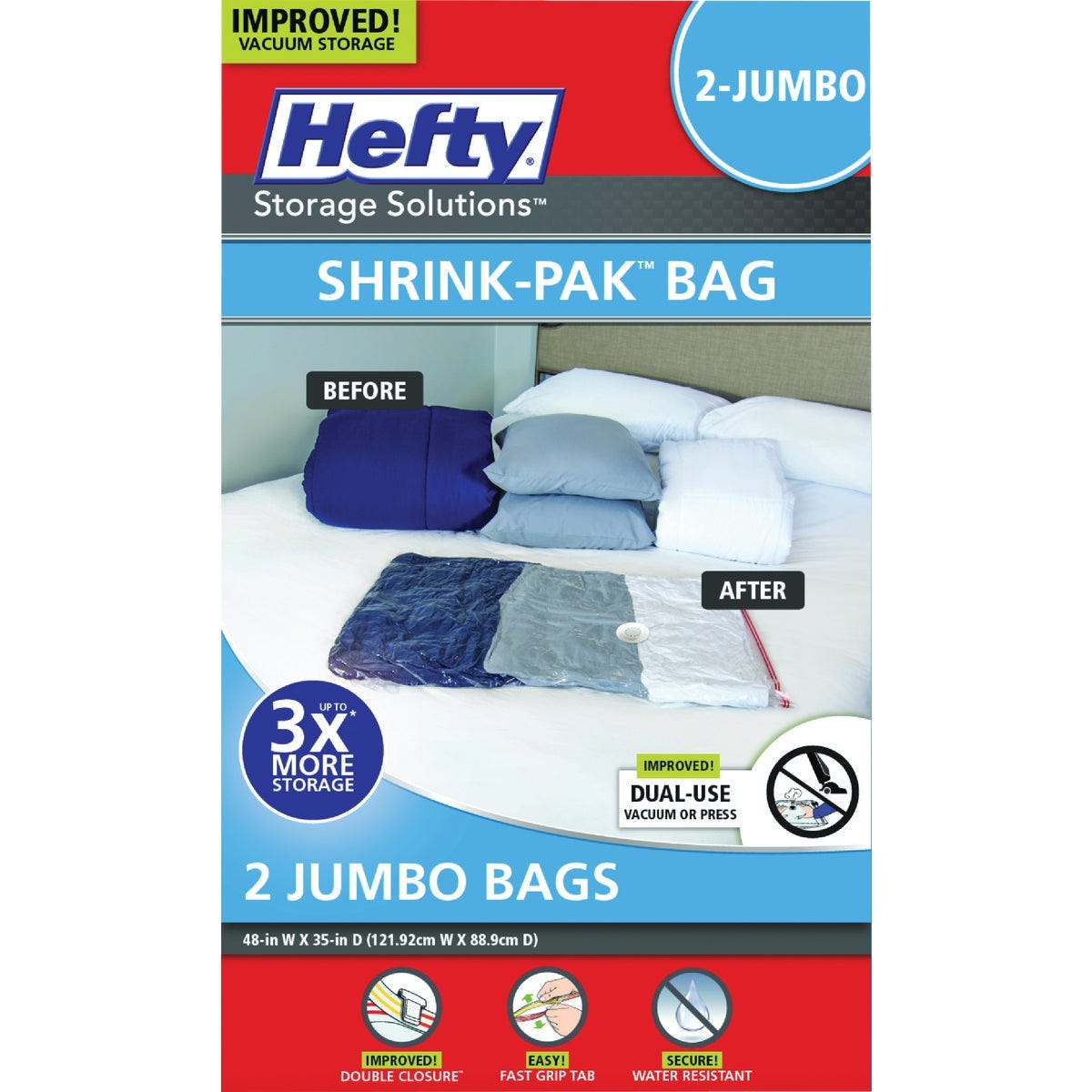 Hefty Shrink-Pak Jumbo Vacuum Seal Storage Bag (2-Count)
