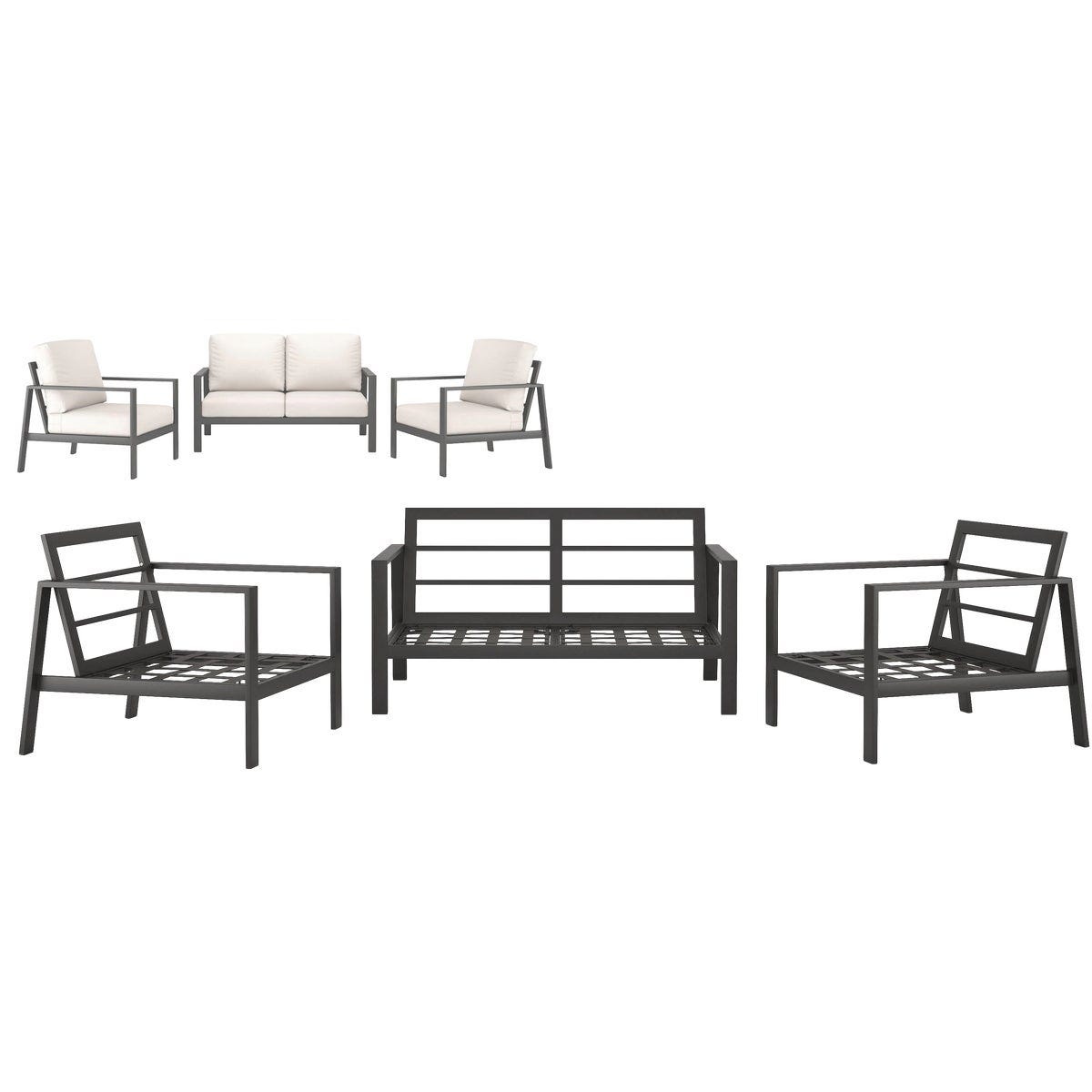 Northcape International Rockton 3-Piece Loveseat Chat Set (Frames Only) - photo 2