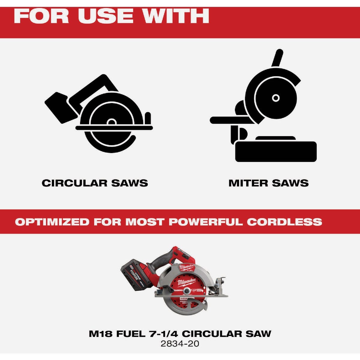 Milwaukee 7-1/4 In. 24-Tooth Thick Kerf Framing Circular Saw Blade (10-Pack) - photo 6