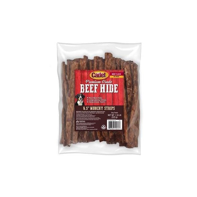 Cadet 50-Ct. 6.5 In. Beef Hide Munchy Strips Dog Treat