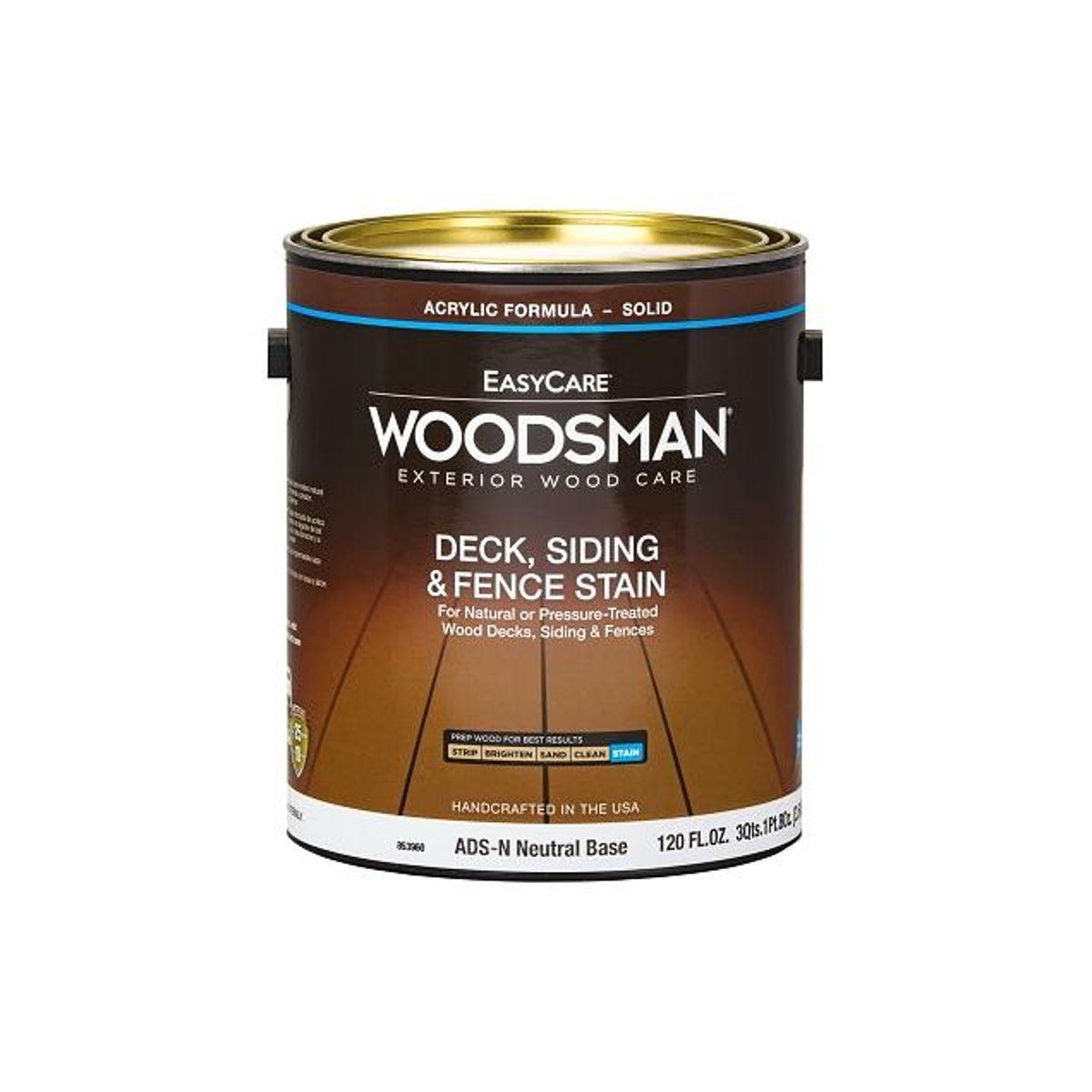 EasyCare Woodsman 1 Gal. Acrylic Latex Deck Stain, Solid-Color Neutral Base EasyCare Woodsman 1 Gal. Acrylic Latex Deck Stain, Solid-Color Neutral Base