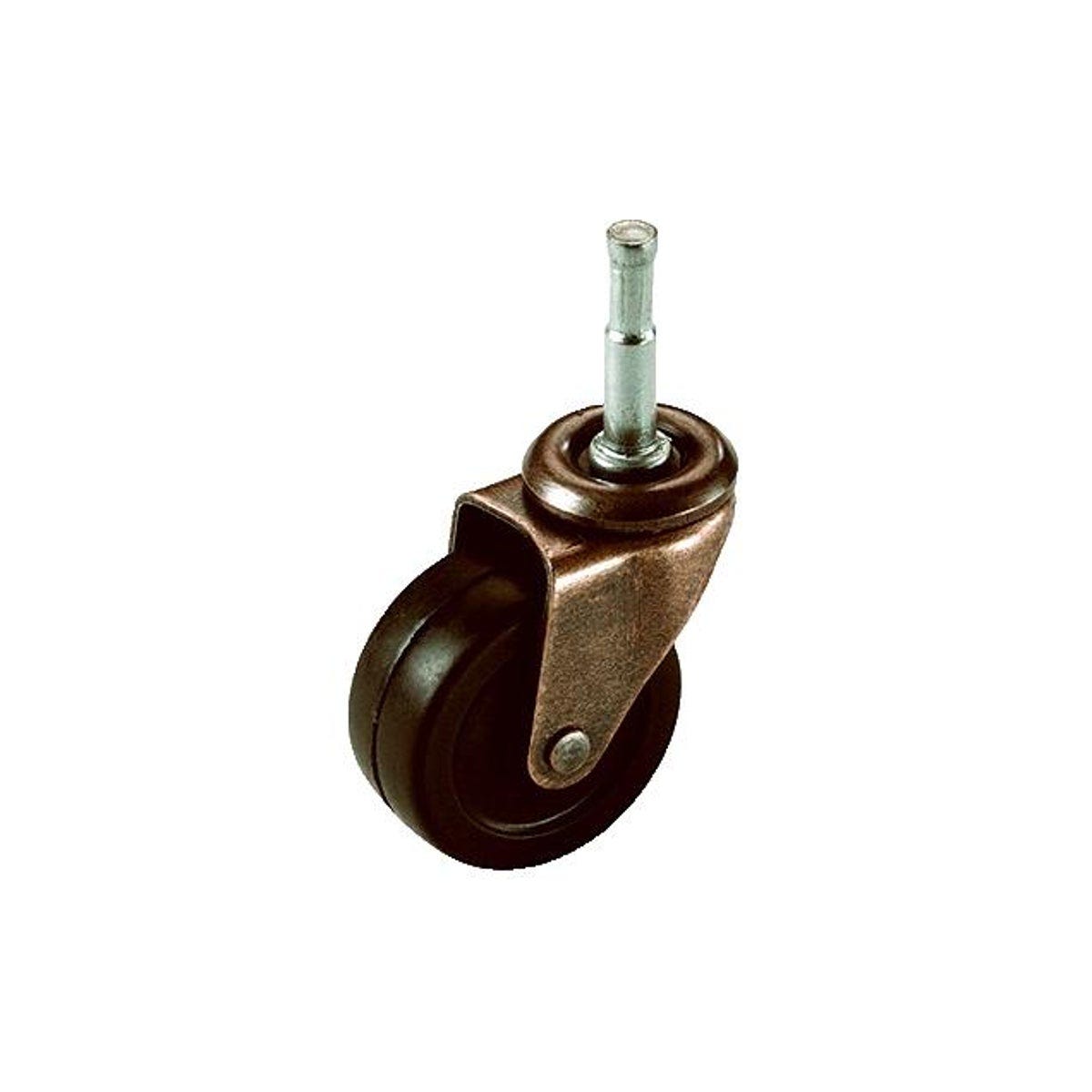 TruGuard 2 In. Wood Stem Black Soft Rubber with Copper Finish Wheel Caster (2-Pack) TruGuard 2 In. Wood Stem Black Soft Rubber with Copper Finish Wheel Caster (2-Pack)