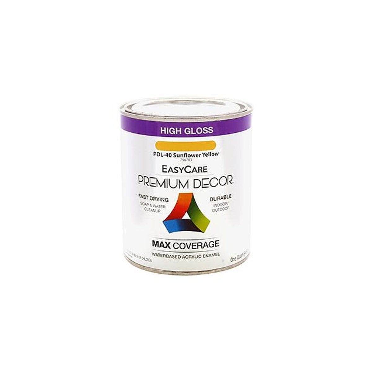 EasyCare Premium Decor 1 Qt. Sunflower Yellow Gloss Enamel Paint