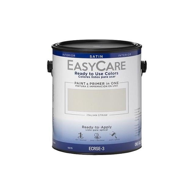 EasyCare Ready to Use Colors 1 Gal. Italian Straw Interior Satin Acrylic Latex Paint EasyCare Ready to Use Colors 1 Gal. Italian Straw Interior Satin Acrylic Latex Paint