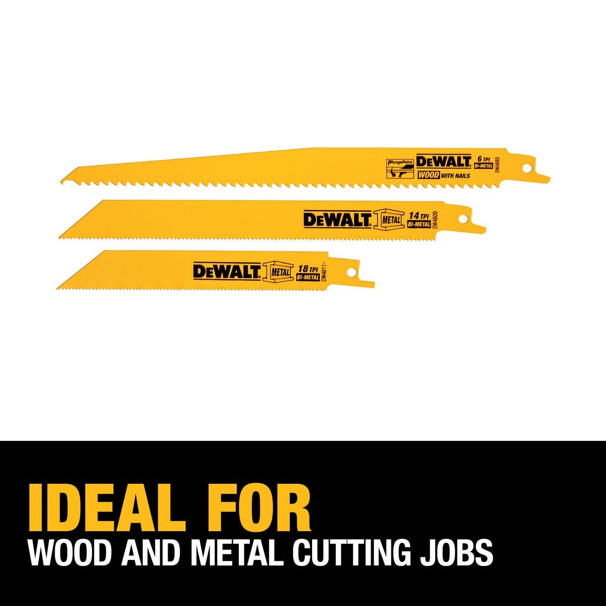 DEWALT Bi-Metal Reciprocating Saw Blade Set (16-Piece) - photo 4 DEWALT Bi-Metal Reciprocating Saw Blade Set (16-Piece) - photo 4