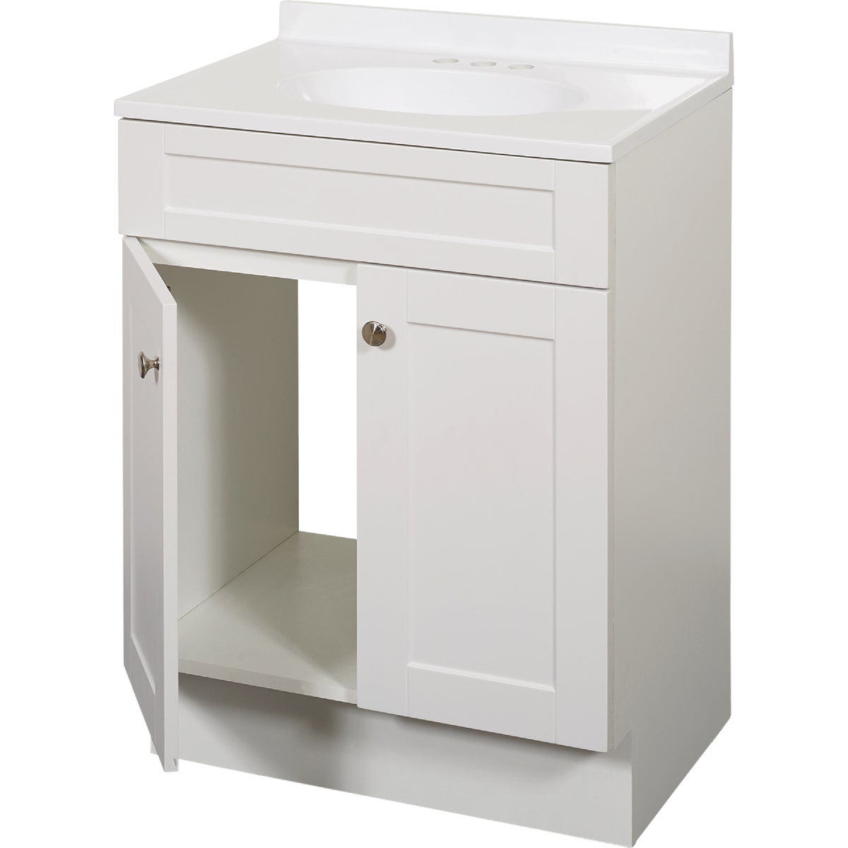 Zenith Zenna Home White 24 In. W x 35 In. H x 18 In. D Vanity with White Cultured Marble Top - photo 3