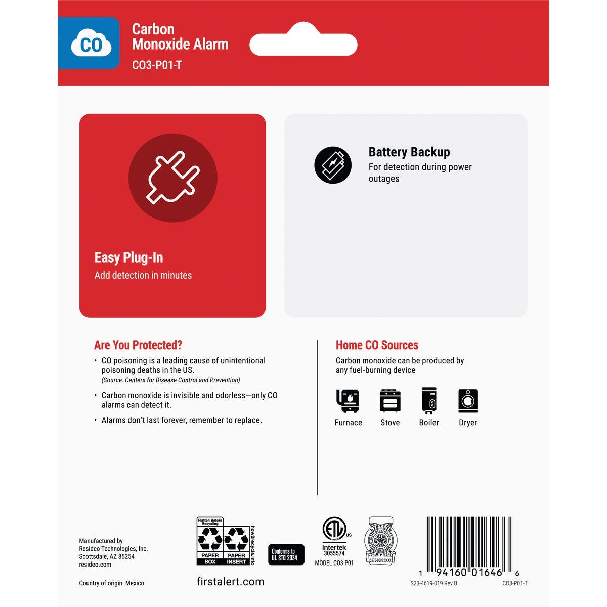 First Alert CO710 10-Year Battery Electrochemical Multi Function Carbon Monoxide Alarm - photo 2 First Alert CO710 10-Year Battery Electrochemical Multi Function Carbon Monoxide Alarm - photo 2