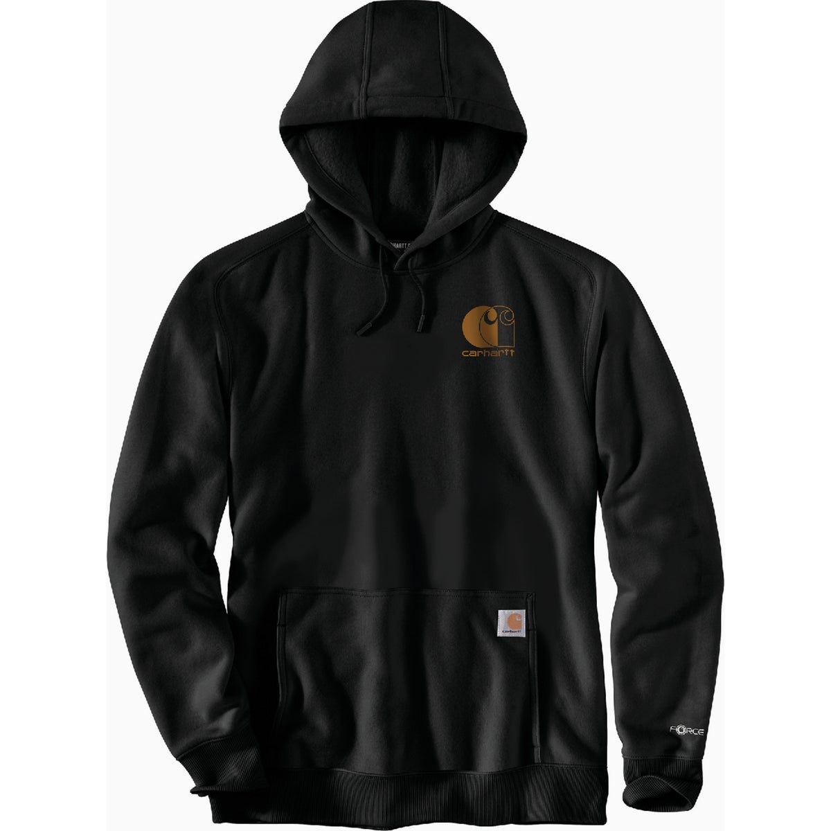 Carhartt Force Men's 2XL Tall Black Lightweight Logo Graphic Sweatshirt, Relaxed Fit Carhartt Force Men's 2XL Tall Black Lightweight Logo Graphic Sweatshirt, Relaxed Fit